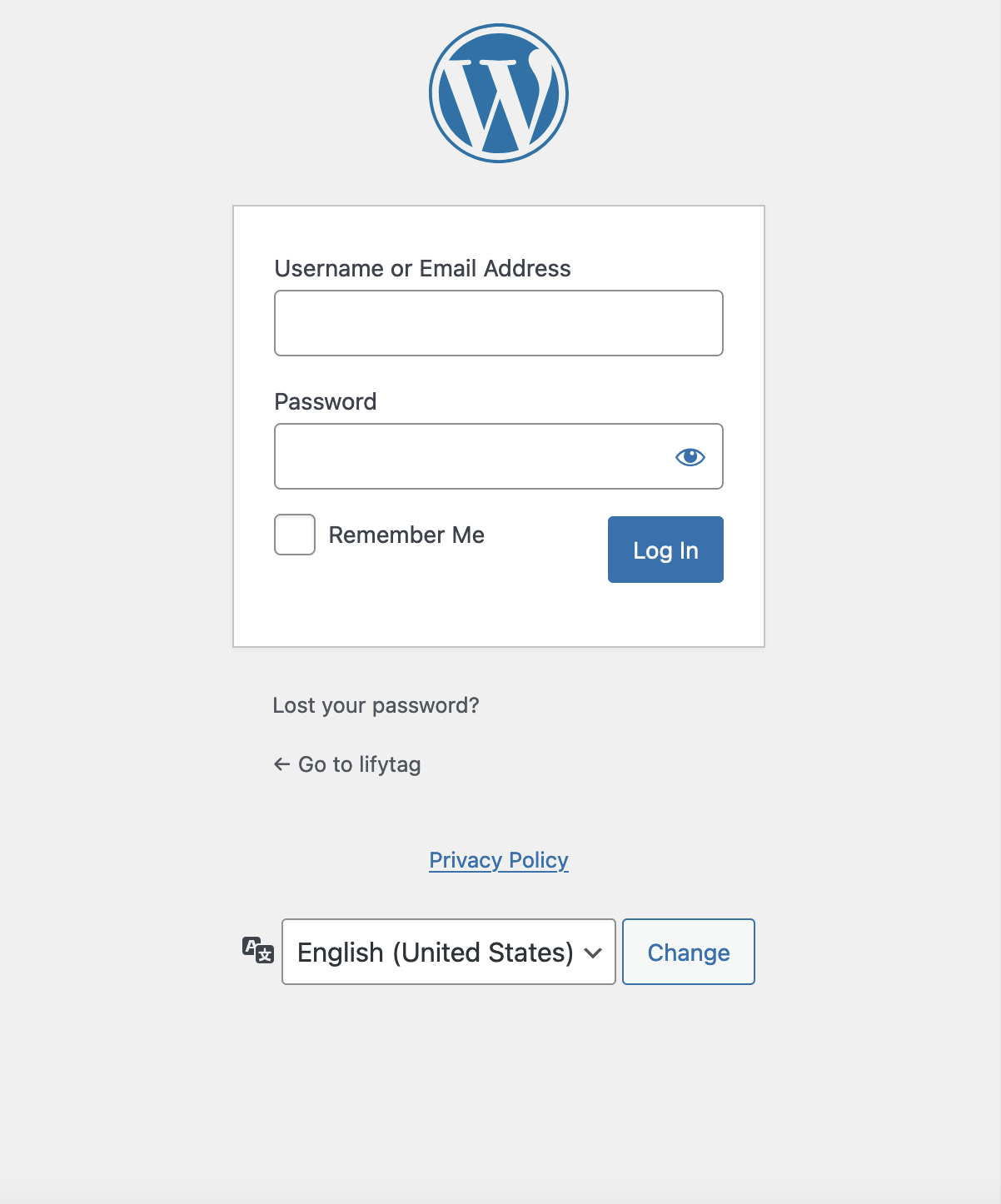 Enter WP Credentials