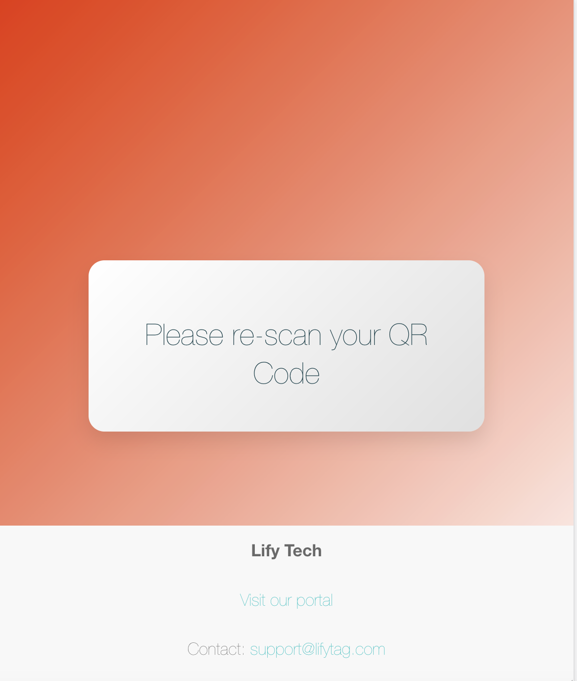 QR Not Scanned